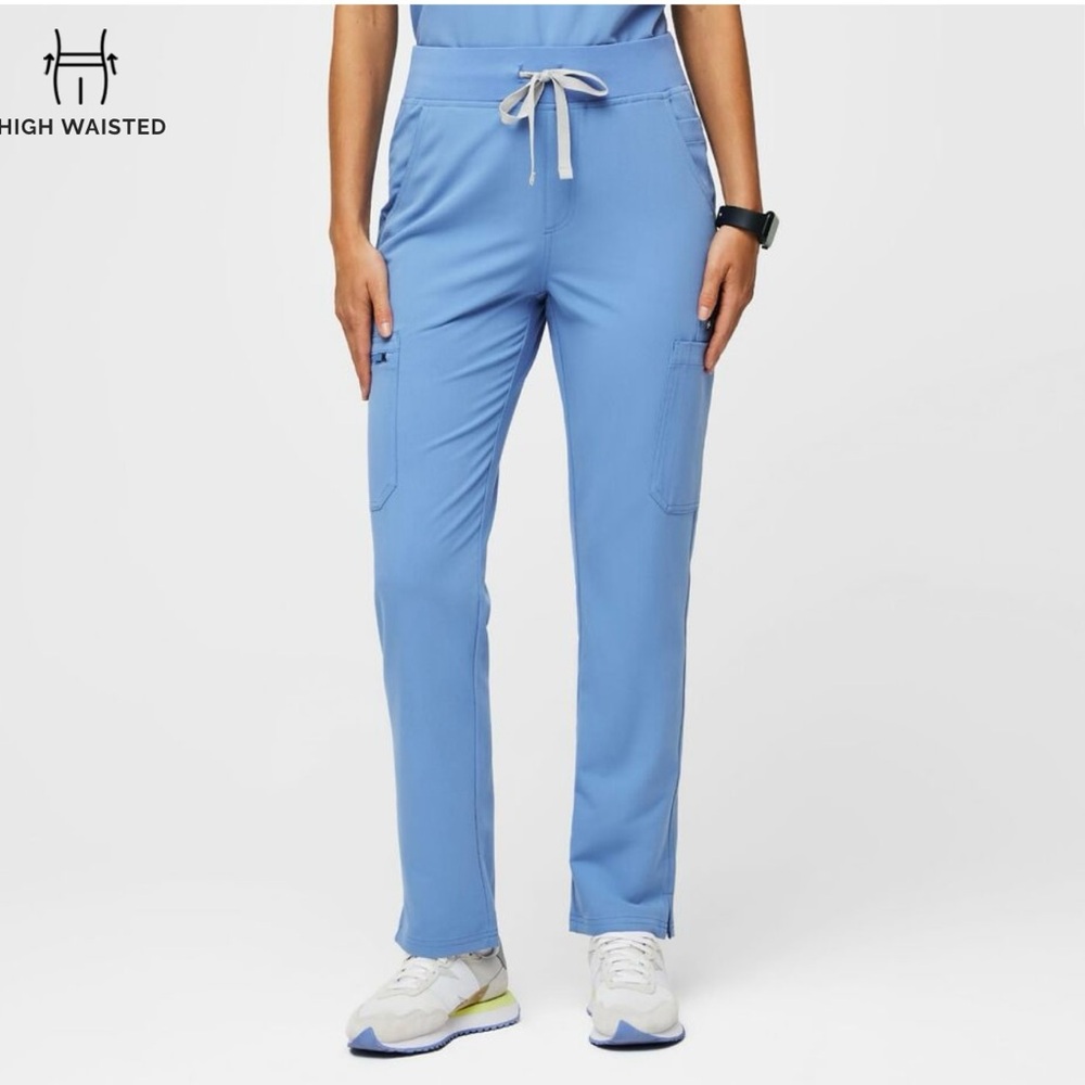 FIGS Ceil Blue High Waisted Yola Skinny Scrub Pants XL Tall